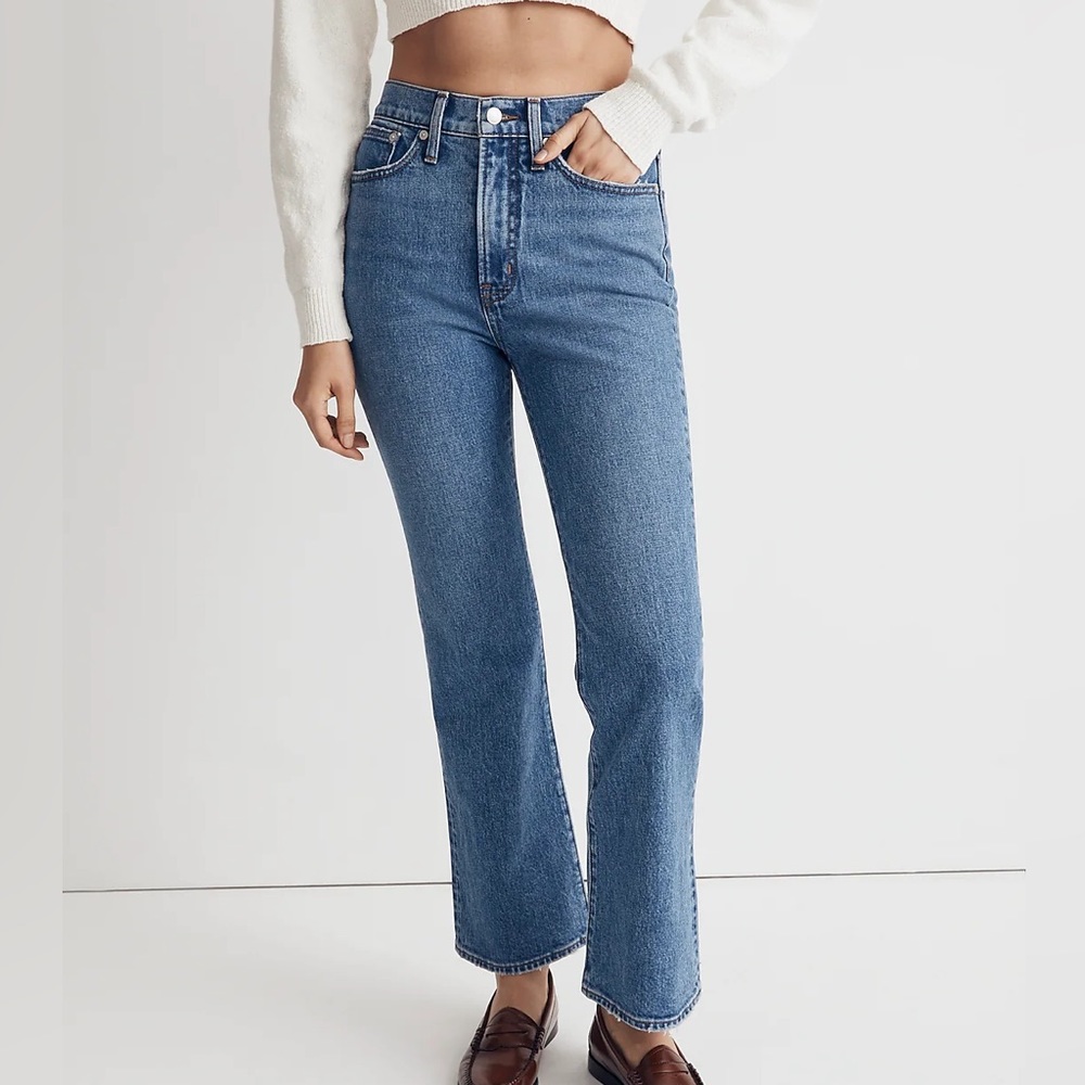 Madewell The Perfect Vintage Flare Crop Jean in Earlwood Wash Size 25 NWT